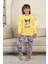Krm Baskılı Kız Çocuk Pijama takımı - Sarı 1