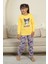 Krm Baskılı Kız Çocuk Pijama takımı - Sarı 3