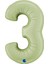 3 Rakam Supertrend Satin Olive Green Folyo Balon 26" 2