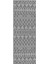 Lesse Geometrik Gri Polyester ve Pamuklu Yıkanabilir Kaydırmaz Taban Dijital Baskı Halı 3