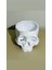 Gerçekçi 3D Baskı Kafatası-Helloween/cadılar Bayramı Konsepti-Şekerlik/saksı/masa Dekoru-Beyaz 1