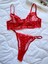 Kırmızı Kalpli B Kap Brode Tül Iç Çamaşır Takımı (Bralette Sütyen&tanga), Seksii, Fantezii, Çeyiz, Yıl Dönümü Hediyee 2