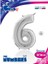 6 Rakam Supertrend Gümüş Folyo Balon 26" 1