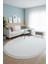 Post/peluş Yıkanabilir Kaymaz Taban Yumşacık Beyaz Oval Saçaklı Modern ve Şık Salon Oturma Odası Mutfak Çocuk Odası Koridor Antre Halısı 1