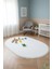 Post/peluş Yıkanabilir Kaymaz Taban Yumşacık Beyaz Oval Saçaklı Modern ve Şık Salon Oturma Odası Mutfak Çocuk Odası Koridor Antre Halısı 4