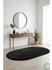 Post/peluş Yıkanabilir Kaymaz Taban Yumşacık Siyah Oval Saçaklı Modern ve Şık Salon Oturma Odası Mutfak Çocuk Odası Koridor Antre Halısı 6