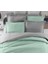 Çift Kişilik Lastikli Çarşaflı Nevresim Takımı Pamuklu Four Season Mint Gri 3