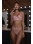 Pembe Kalpli Brode Tül Fantazii, Seksii Iç Çamaşır Takımı (Bralette Sütyen&tanga) 5