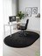Post/peluş Yıkanabilir Kaymaz Taban Yumşacık Siyah Oval Saçaklı Modern ve Şık Salon Oturma Odası Mutfak Çocuk Odası Koridor Antre Halısı 5