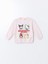 Yeni Sezon Bisiklet Yaka Hello Kitty Baskılı Kız Çocuk Sweatshirt 4