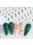 Yeşil Yapraklı Tırnak Süsleme Stickerı Nail Art Süslemeleri 2