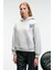 EVANTIA Kadın Baskılı Oversize Kapüşonlu Nakış Detaylı Kanguru Cep Grimelanj Sweatshirt 5