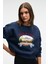 TALMERA Kadın Önü Baskılı Yuvarlak Yaka Lacivert Sweatshirt 4