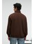 BAXTER Erkek Dik Yakalı Fermuarlı Relaxed Kahverengi Sweatshirt 6