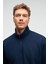 BAXTER Erkek Dik Yakalı Fermuarlı Relaxed Lacivert Sweatshirt 4