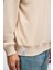 AUGUST Erkek %100 Pamuk Yarım Fermuarlı Yakalı Cepli Süs Etiketli Bej Sweatshirt 5