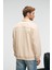 AUGUST Erkek %100 Pamuk Yarım Fermuarlı Yakalı Cepli Süs Etiketli Bej Sweatshirt 6
