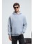 AMOS Erkek Yumuşak Kumaşlı 3 İplik Oversize Kapüşonlu Kanguru Cepli Grimelanj Sweatshirt 1