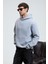 AMOS Erkek Yumuşak Kumaşlı 3 İplik Oversize Kapüşonlu Kanguru Cepli Grimelanj Sweatshirt 4