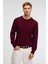 CABLIN Erkek Yuvarlak Yaka Regular Fit Triko Bordo Kazak 1