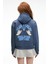 SLOPANE Kadın Rahat Kesim Kapüşonlu Baskılı Lacivert Sweatshirt 1