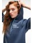 SLOPANE Kadın Rahat Kesim Kapüşonlu Baskılı Lacivert Sweatshirt 5