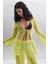 EUDORIA Kadın %100 Pamuk Regular Lime Bluz 4