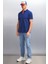 MATHEW Erkek Lacivert Polo Yaka T-shirt 2