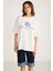 Nephele Kadın Önü Yazılı Ekru T-shirt 4