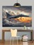 Gökyüzünde Hızla Uçan Savaş Uçağı Dekoratif Kanvas - Mdf Ahşap Tablo 3