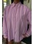 Çizgili Pembe Poplin Gömlek -Pembe 3