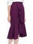 Kadın Mor Mevsimlik Volanlı Midi Boy Krep Etek 2123-80 12