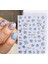 Forever Mavi Çiçekler Tırnak Süsleme Stickerı Nail Art Süslemeleri 1
