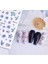 Forever Mavi Çiçekler Tırnak Süsleme Stickerı Nail Art Süslemeleri 3