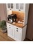Efes Kahve Köşesi - 93 cm Mdf, LED Aydınlatmalı, Çok Amaçlı Mutfak ve Airfryer Dolabı (Ofis ve Ev) 2
