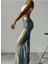 Gümüş Varaklı Palazzo Kot Pantolon Jeans 2