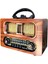 NS-6635 Büyük Boy Retro, Nostaljik, Ahşap Tasarım Bluetooth Hoparlörlü, Şarjlı, Taşınabilir Fm/am Destekli Radyo 1