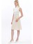 Kadın Krem Midi Boy Kloş Dokuma Etek 2194-63 14
