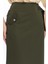 Kadın Haki Cep Detaylı Poliviskon Kalem Etek 2107-95 11
