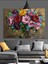 Parlak Renkli Çiçeklerden Oluşmuş Buket Dekoratif Kanvas - Mdf Ahşap Tablo 2
