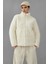 Kadın BDART Kalın Peluş Yapay Kürk Ceket Yaka Manto White 9