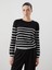 Yeni Sezon Bisiklet Yaka Çizgili Kadın Triko Kazak 1