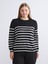 Yeni Sezon Bisiklet Yaka Çizgili Kadın Triko Kazak 3