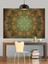 Karmaşık Geometrik Mandala Desenli Sanat Dekoratif Kanvas - Mdf Ahşap Tablo 2