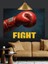 Kırmızı Boks Eldiveni ve Fıght Yazısı Dekoratif Kanvas - Mdf Ahşap Tablo 3