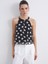 Yeni Sezon Halter Yaka Puantiyeli Bluz 1