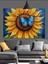 Kelebekli Sarı Ayçiçeği Çiçeği Detayı Dekoratif Kanvas - Mdf Ahşap Tablo 5