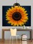 Dev Ayçiçeği Çiçeği Yakın Plan Dekoratif Kanvas - Mdf Ahşap Tablo 1