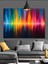 Dikey Renkli Işıkların Soyut Illüstrasyonu Dekoratif Kanvas - Mdf Ahşap Tablo 5