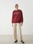 Yeni Sezon Bisiklet Yaka Nakışlı Oversize Kadın Kalın Sweatshirt 2
